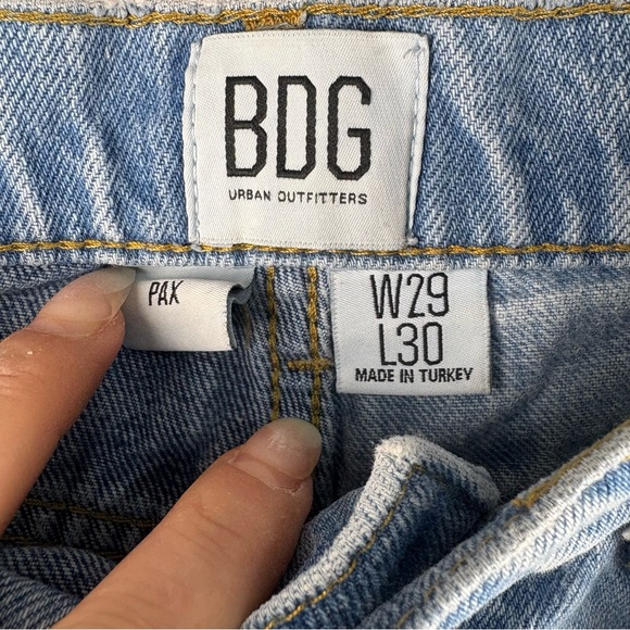 BDG Urban Outfitters Pax Two-Tone Blue Denim Jeans High Rise 90s Sz 29 - Picture 11 of 12